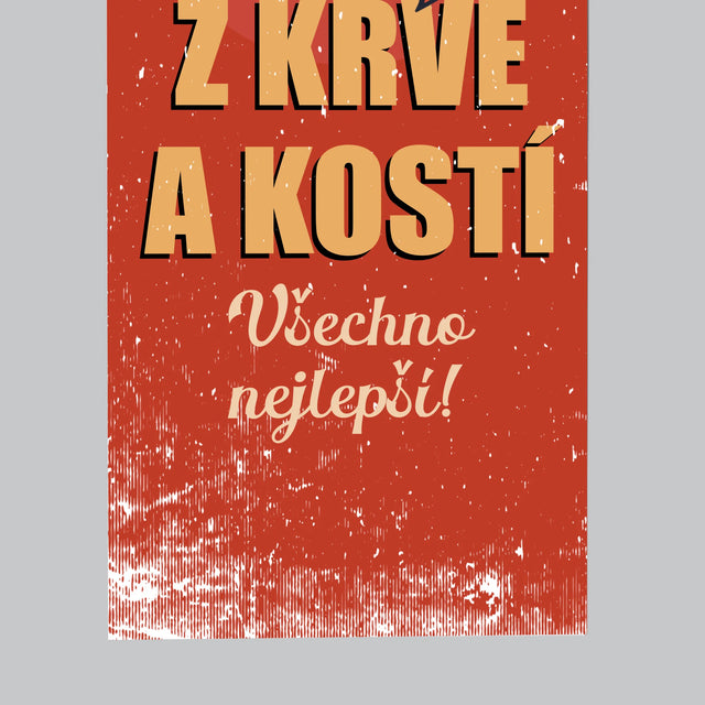 Jméno A Nápis: Rybář Z Krve A Kostí - Magnet - Obdelník