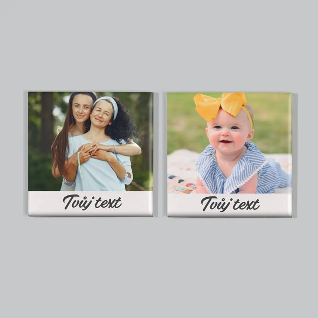 Fotka S Textem: Tvoje Fotka A Nápis - Sada Magnetů