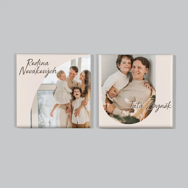 Fotka S Textem: Rodinná Fotografie - Sada Magnetů