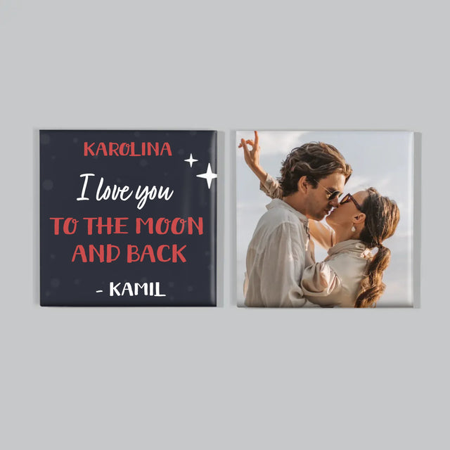Fotokoláž: To The Moon And Back - Sada Magnetů