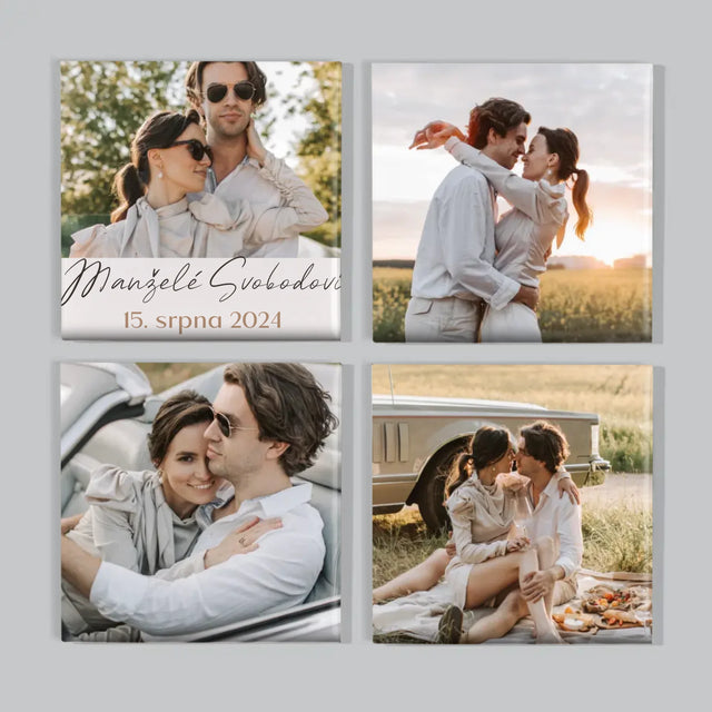 Fotokoláž: Manželé - Sada Magnetů