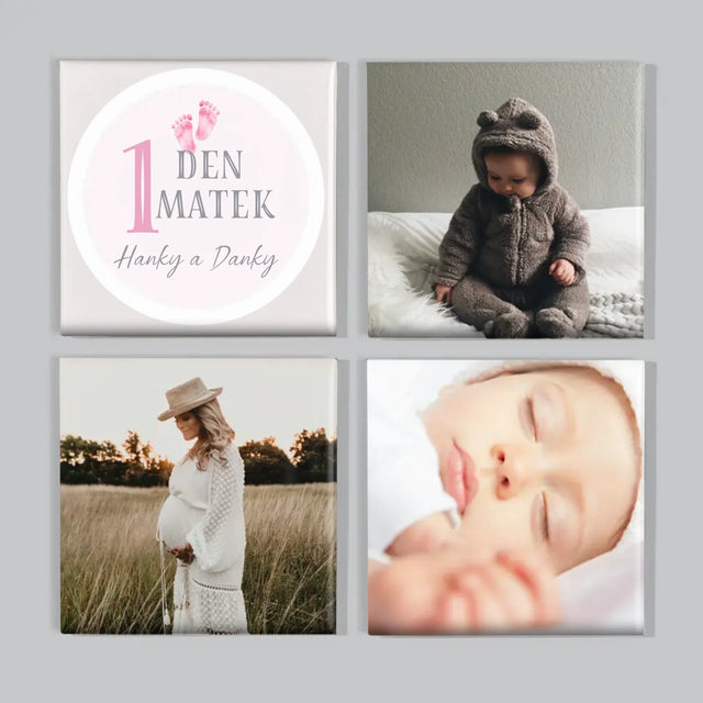 Fotokoláž: První Den Matek - Sada Magnetů