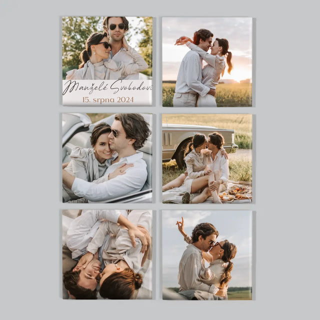Fotokoláž: Manželé - Sada Magnetů