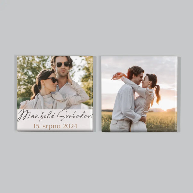 Fotokoláž: Manželé - Sada Magnetů
