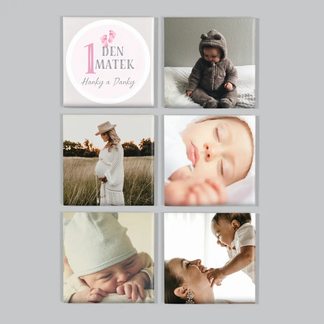 Fotokoláž: První Den Matek - Sada Magnetů