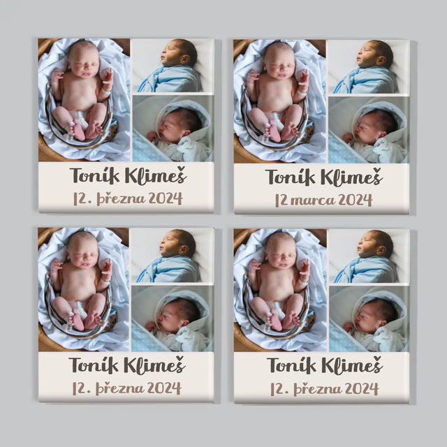 Fotokoláž: Narozeniny Dítěte - Sada Magnetů