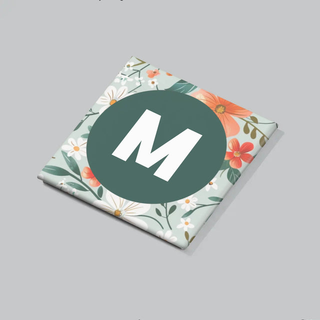 Fotokoláž: Květinový Monogram - Sada Magnetů