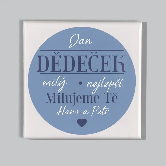 Fotokoláž: Milý Dědečku - Sada Magnetů