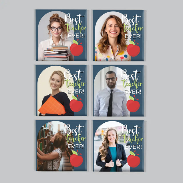 Fotka S Textem: Best Teacher Ever - Sada Magnetů