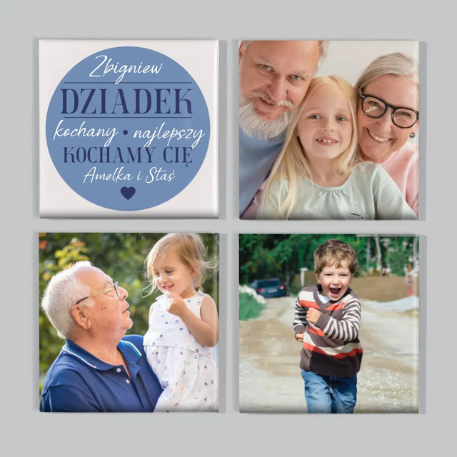 Fotokoláž: Milý Dědečku - Sada Magnetů