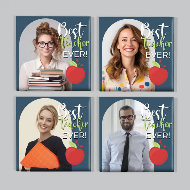 Fotka S Textem: Best Teacher Ever - Sada Magnetů