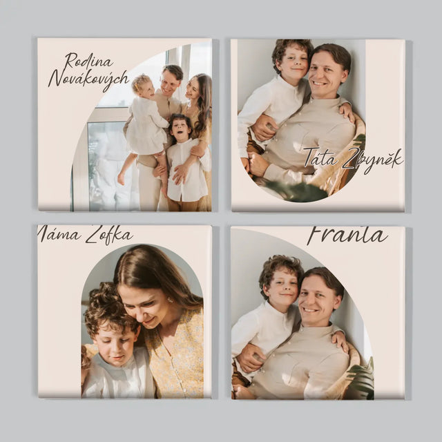 Fotka S Textem: Rodinná Fotografie - Sada Magnetů