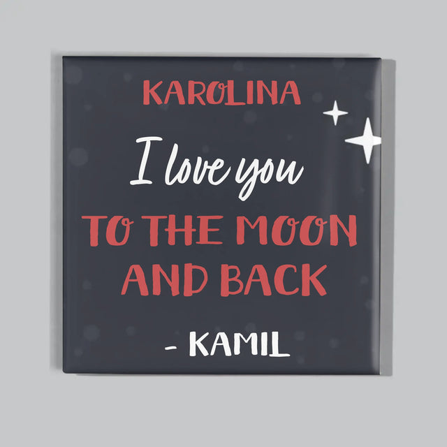 Fotokoláž: To The Moon And Back - Sada Magnetů