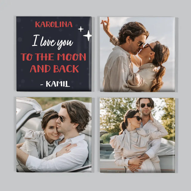 Fotokoláž: To The Moon And Back - Sada Magnetů