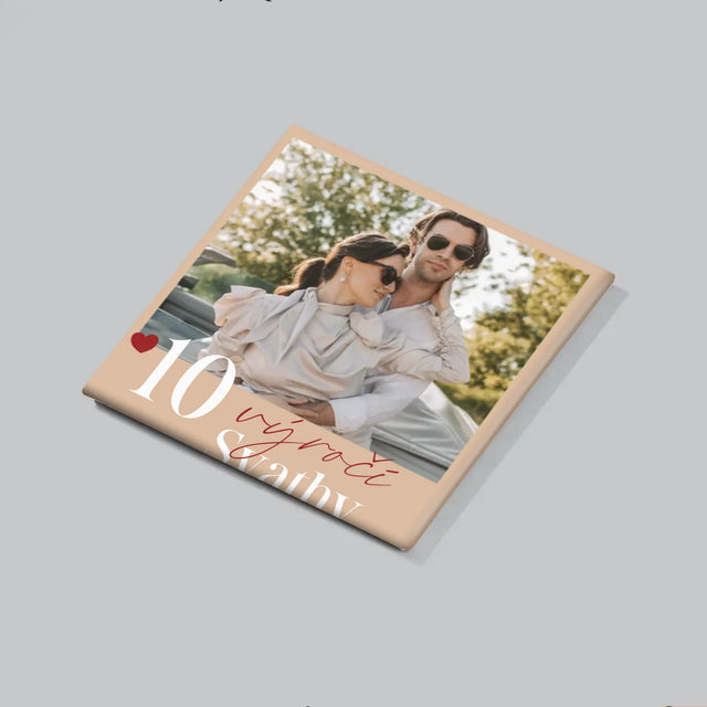 Fotka S Textem: Výročí Srdíčka - Sada Magnetů