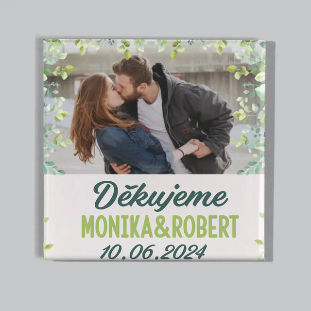 Fotka S Textem: Poděkování Svatební Lístky - Sada Magnetů