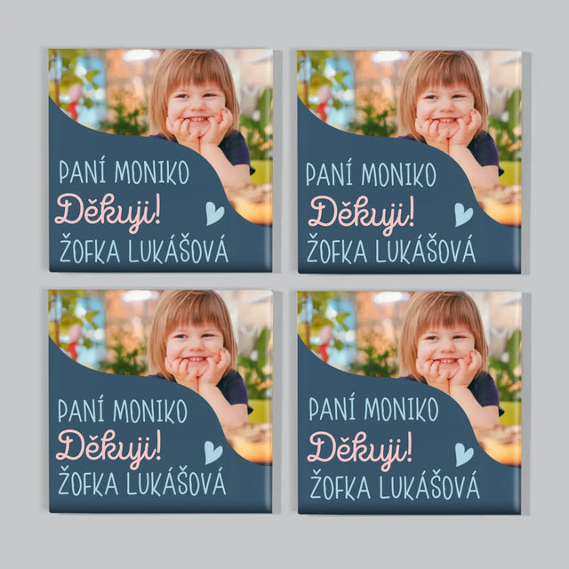 Fotka S Textem: Suvenýr Pro Učitelku Ve Školce - Sada Magnetů