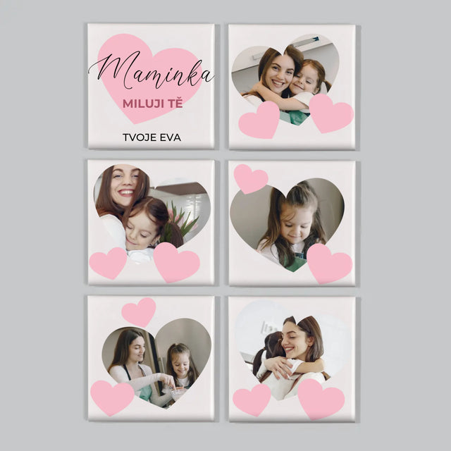 Fotokoláž: Maminka - Sada Magnetů