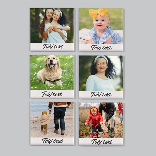 Fotka S Textem: Tvoje Fotka A Nápis - Sada Magnetů