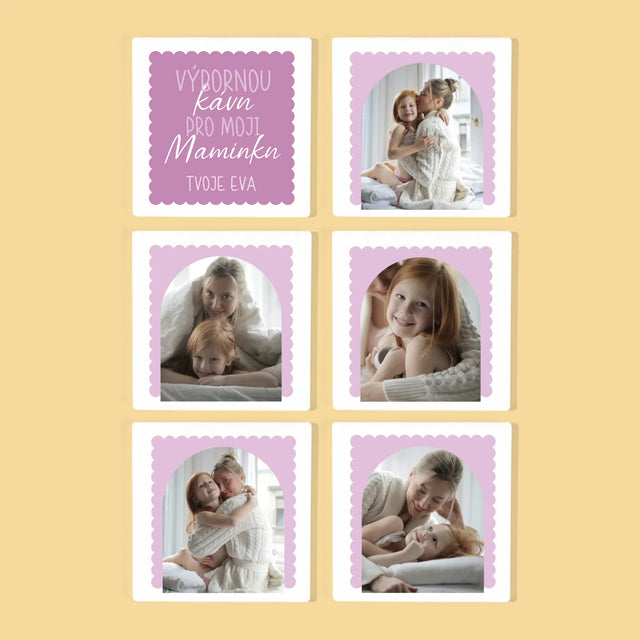 Fotokoláž: Výbornou Kávu, Mami - Podtácky Pod Hrnky
