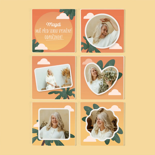 Fotokoláž: Vysněný Odpočinek - Podtácky Pod Hrnky