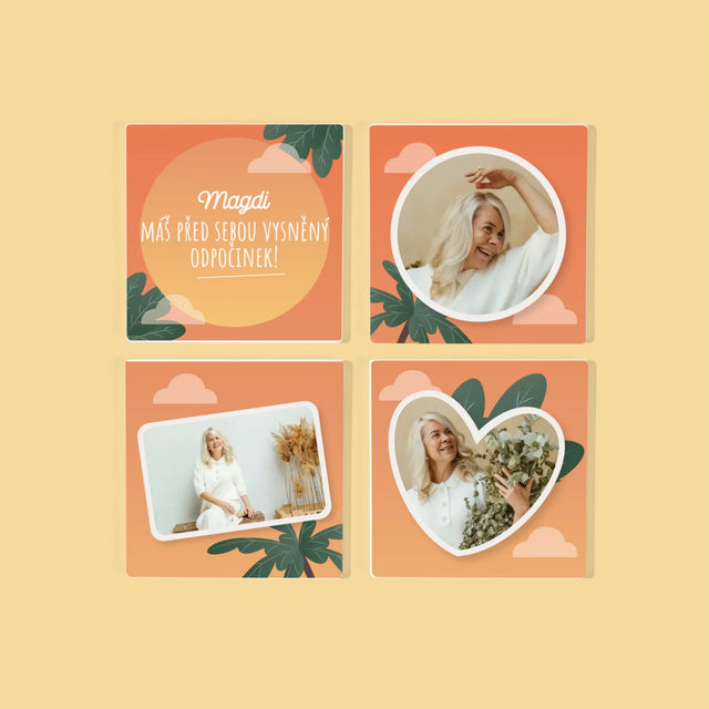 Fotokoláž: Vysněný Odpočinek - Podtácky Pod Hrnky