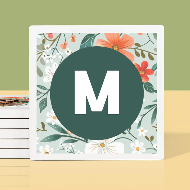 Fotokoláž: Květinový Monogram - Podtácky Pod Hrnky