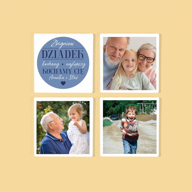 Fotokoláž: Milý Dědečku - Podtácky Pod Hrnky