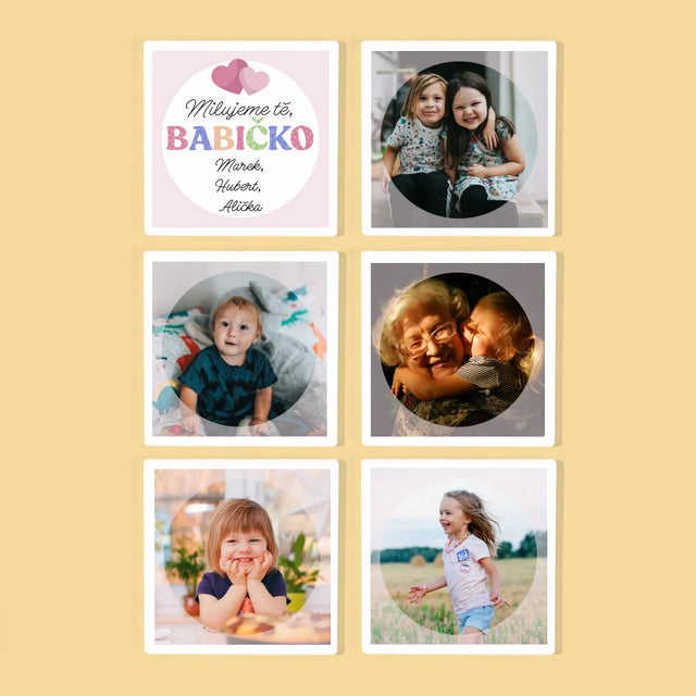 Fotokoláž: Miluji Tě, Babi - Podtácky Pod Hrnky