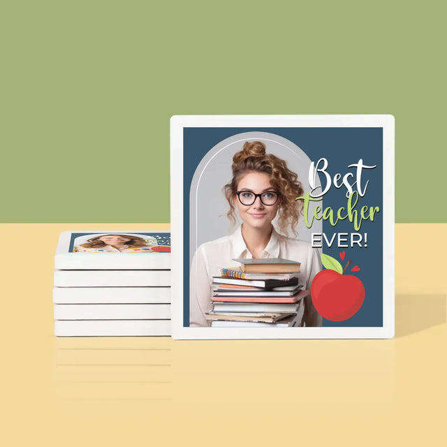 Fotka S Textem: Best Teacher Ever - Podtácky Pod Hrnky