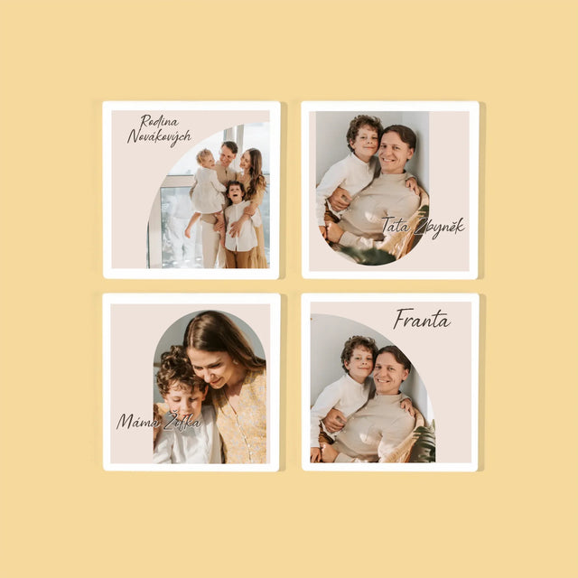 Fotka S Textem: Rodinná Fotografie - Podtácky Pod Hrnky