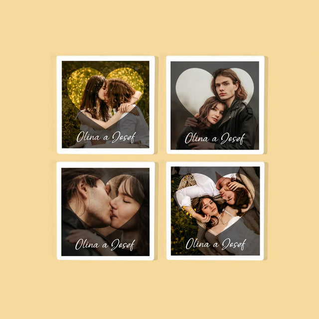 Fotka S Textem: Zamilovaní Srdce - Podtácky Pod Hrnky