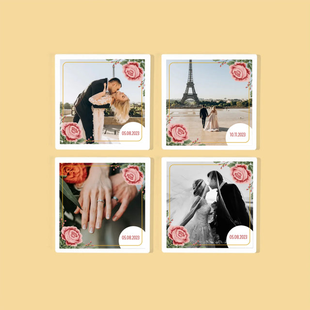 Fotokoláž: Vaše Datum - Podtácky Pod Hrnky