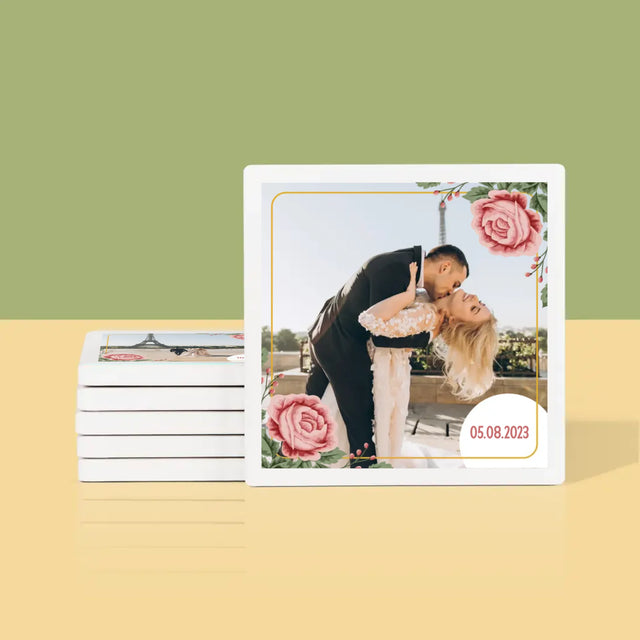 Fotokoláž: Vaše Datum - Podtácky Pod Hrnky