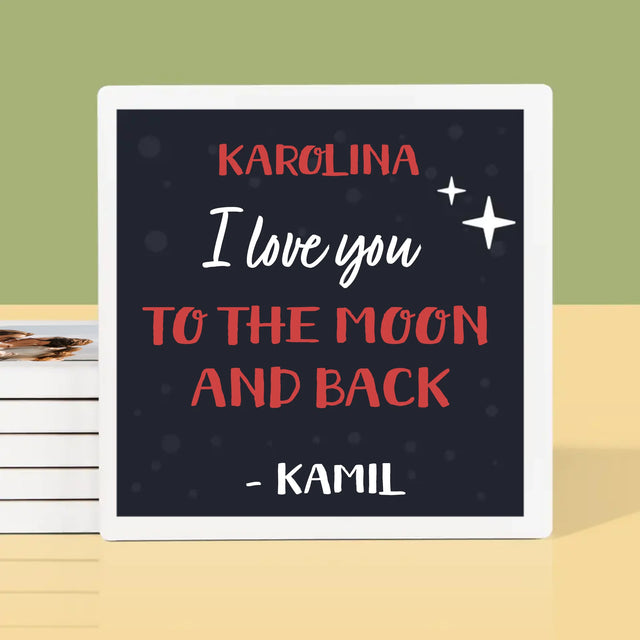 Fotokoláž: To The Moon And Back - Podtácky Pod Hrnky