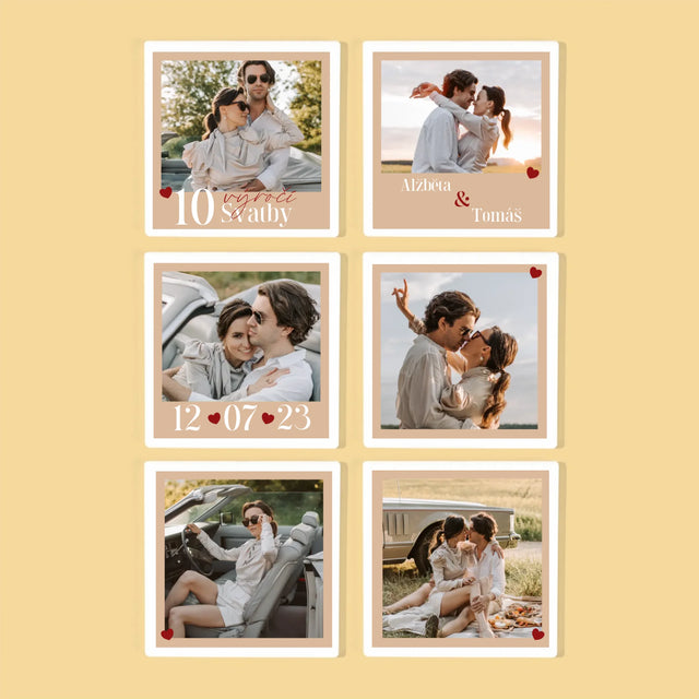 Fotka S Textem: Výročí Srdíčka - Podtácky Pod Hrnky