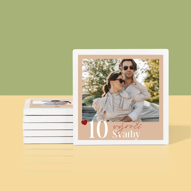 Fotka S Textem: Výročí Srdíčka - Podtácky Pod Hrnky