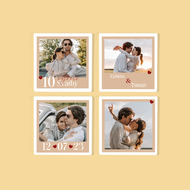 Fotka S Textem: Výročí Srdíčka - Podtácky Pod Hrnky