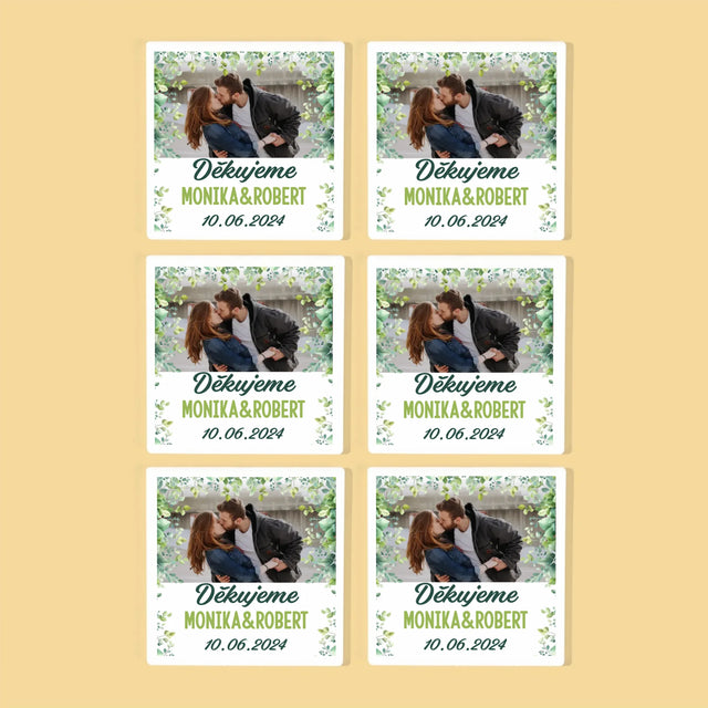 Fotka S Textem: Poděkování Svatební Lístky - Podtácky Pod Hrnky