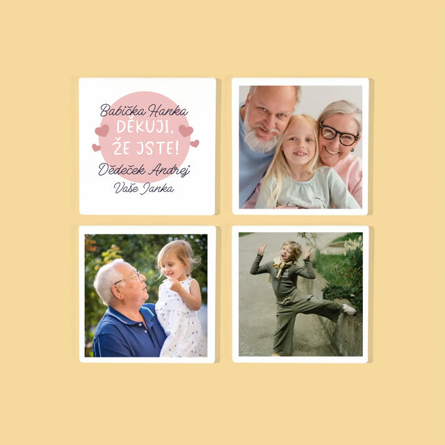 Fotka S Textem: Poděkování Pro Prarodiče - Podtácky Pod Hrnky