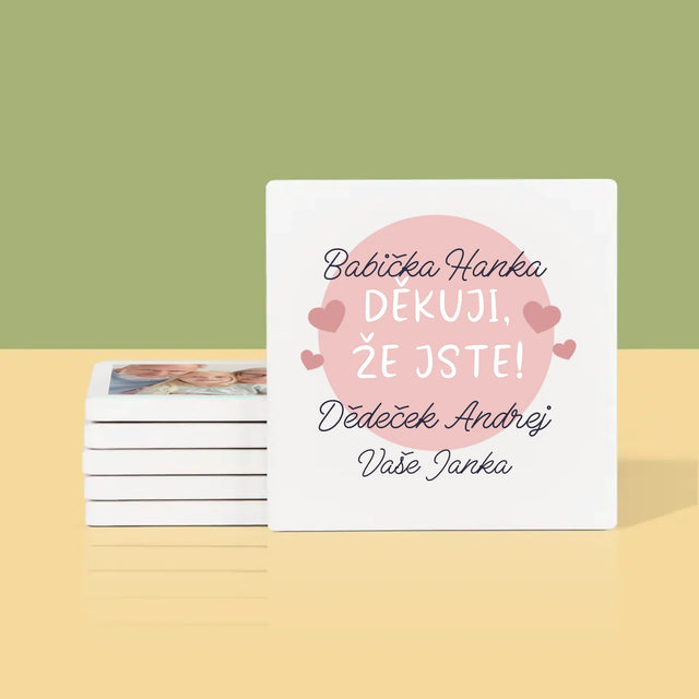 Fotka S Textem: Poděkování Pro Prarodiče - Podtácky Pod Hrnky