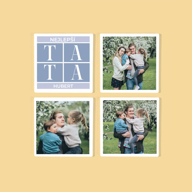 Fotokoláž: Nejlepší Táta Koláž - Podtácky Pod Hrnky