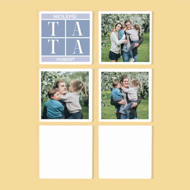 Fotokoláž: Nejlepší Táta Koláž - Podtácky Pod Hrnky