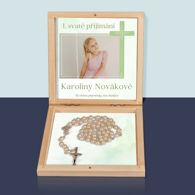 Fotka S Textem: Přijímání Fotografie Kříž - Růženec