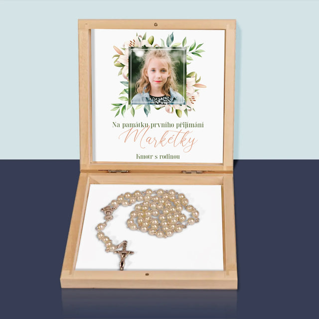 Fotka S Textem: Na Památku Prvního Přijímání - Růženec