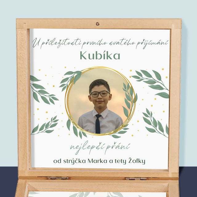 Fotka S Textem: U Příležitosti Prvního Svatého Přijímání - Růženec