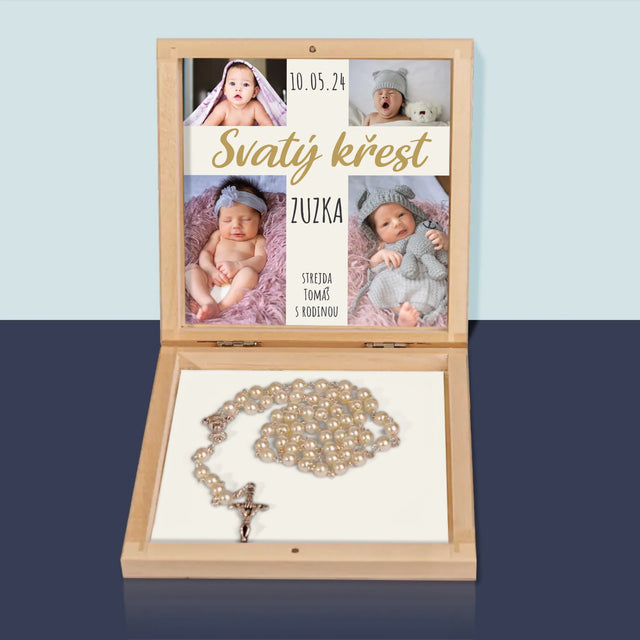 Fotokoláž: Svatý Křest Kříž - Růženec