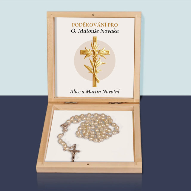 Jméno A Nápis: Poděkování Pro Kněze - Růženec