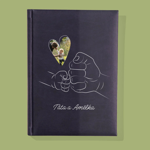 Fotka S Textem: Táta Dítě Ručička - Zápisník