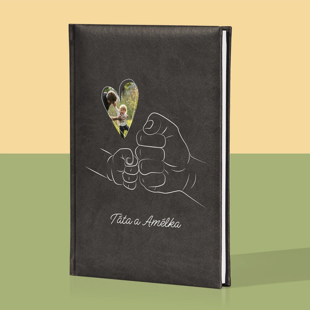 Fotka S Textem: Táta Dítě Ručička - Zápisník